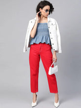 Blue Tube Peplum Top