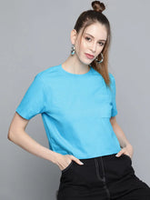 Blue Pocket Detail Boxy T-Shirt