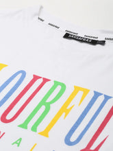 White COLOURFUL PERSONALITY Round Neck T-Shirt