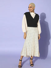 Black Tweed V-Neck Crop Vest