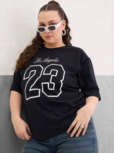 Women Black Graphic LOS ANGELES 23 Print T-Shirt-SFTOPS42408