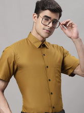 DesiQlo Men's Cotton Half Sleeves Solid Formal Shirts