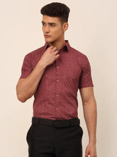Indian Needle Men's Cotton Printed Style Formal Shirts-SF-823