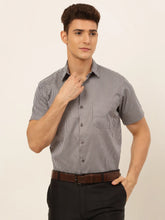 Men White Classic Striped Formal Shirt-SF-824