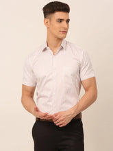 Men White Classic Striped Styled Formal Shirt-SF-824