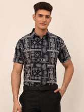 Indian Needle Styled Cotton Printed Formal Shirts-SF-826
