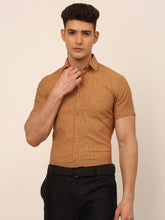 Indian Needle Mens Brought Styled Checked Formal shirts-SF-829
