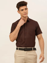 Indian Assorted Needle Men's Cotton Styled Solid Formal Shirt's-SF-833