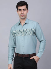 Indian Needle Men's Cotton Lycra Printed Formal Shirts-SF-843