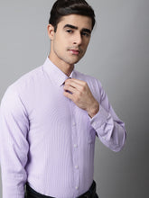 Men Purple Checks Pure Cotton Formal Shirt