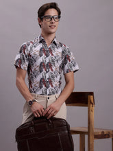 Men's Floral Brand Printed Formal Shirt