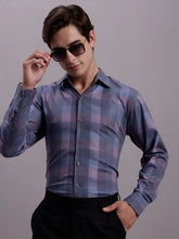 Men's Cotton Blend Checked Styled Formal Shirt