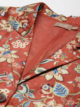 Women Printed Orange Half Sleeve Jacket