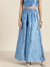 Blue Geo Floral Kali Palazzo Pants