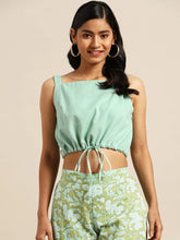 Olive Strappy Crop Top