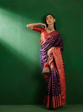 Womens Fashion Ethnic Purple Color Sarees-MLSHWSA1274PUP0ONE