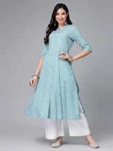 Women's Printed Rayon A-Line Kurta-SKODAAQUA
