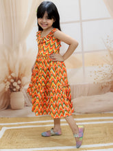 Cotton Dress for Girls - Orange | SS24DR82ORA