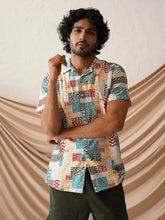 Printed Cuban Collar Casual Shirt for Men-SF-971Multi