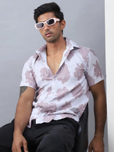 Printed Cotton Casual Shirt For Men-SF-977Magenta