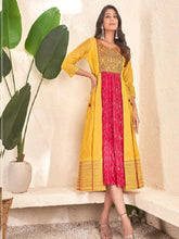 Yellow Colour cotton Foil print kurti with vibrant patterns-MLWSHKT8024YLW