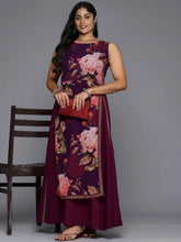 Plus Size Floral Printed A-Line Maxi Ethnic Dress-AP-AHEDGRDP-240