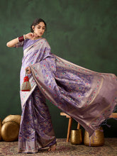 Womens Fashion Ethnic Lavender Color Sarees-MLSHWSA1460LVR0ONE