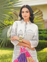 Women Off White Rayon Blend Ethnic Motifs Printed Coord Sets-VCORD1127