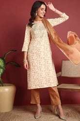 Viscose Abstract Brown Indian Ethnic