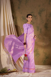 Womens Fashion Ethnic Lavender Color Sarees-MLSHWSA1336LVR0ONE