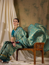 Womens Fashion Ethnic Teal Color Sarees-MLSHWSA1339TEL0ONE
