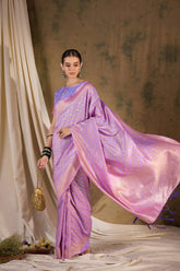 Womens Fashion Ethnic Violet Color Sarees-MLSHWSA1343VLT0ONE