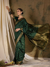 Womens Fashion Ethnic Green Color Sarees-MLSHWSA1359GRN0ONE