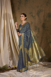 Womens Fashion Ethnic Grey Color Sarees-MLSHWSA1361GRY0ONE