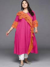 Women Printed Flared Sleeves A line Kurta-AP-AHKUCRFP-1128