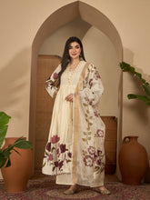 Stylum Women's Wine Floral Printed Rayon Flared Kurta Palazzo Dupatta Set (KPDWINEMINI)