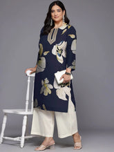 Women Floral Printed Sequinned Floral Georgette Kurta-AP-AHKUGRDP-1143