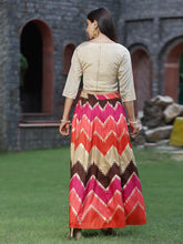 Women`s Coral Silk Crepe Printed Flared Lehenga Choli Sets