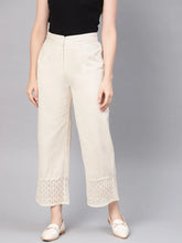 Natural Cotton Flex Embellished Hakoba Pants