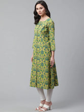 Women Yellow Floral Solid Kurtas