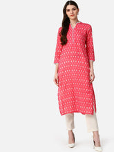 Women Casual Wear Pink Printed Kurti