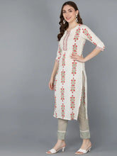 Women Off White Cotton Ethnic Motifs