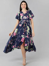 Women Purple Floral Printed Dress