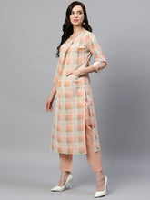 Women Occasion Wear Cotton Fabric Printed Stylish Peach Color Kurta And Palazzo Set