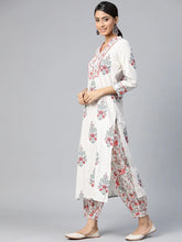 Women Off White Red Ethnic Motifs Printed Pure Cotton Kurta With Salwar Dupatta