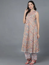 Women Yellow Pure Cotton Printed Kurta Palazzos With Dupatta