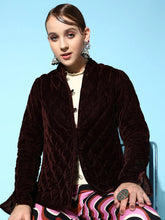 Women Solid Standard Brown Full Sleeve Jacket