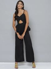 Women Solid Black Jumpsuits & Sets