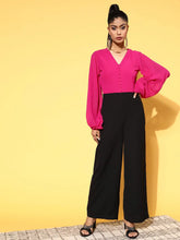 Women Solid Fuschia Jumpsuits & Sets