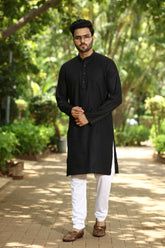 Authentics Kurta Pyjama Set Black